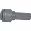 The Ascaso V.7186 3/8 Expander is a gray plastic pipe connector with a matte finish, featuring a cylindrical design that widens at one end and narrows at the other for an industrial look. © 2025 1st-line.com