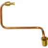 The Bezzera 5163204LL Bottom Heating Pipe features two brass fittings and sharp right-angle bends, making it ideal for plumbing or refrigeration uses. © 2025 1st-line.com