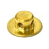 The Bezzera 7479945 Jet Breaker Bushing is a small, round brass part with a flat base, cylindrical center, two side holes, and a polished surface designed for perfect fit in Bezzera machines. © 2025 1st-line.com