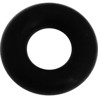 The Caffemotive FAOI0004X00 Viton O-ring Gasket for Spout Cap is a black, circular gasket with a hollow center, shown from above against a white background. © 2025 1st-line.com