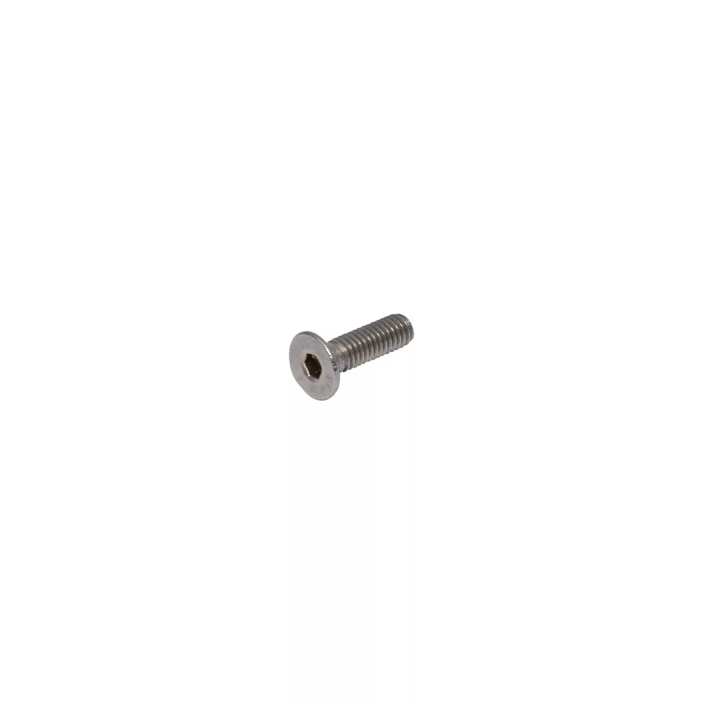 The Caffemotive Screw m4x10 for Bacchi Espresso Machine is a single flat-head, hex-socket screw shown on a plain white background. © 2025 1st-line.com
