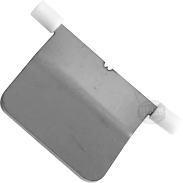 The Ceado 20325 Gate/Flap features a flat, rectangular blade with white plastic handles—perfect for maintaining your espresso machine or replacing Ceado parts. © 2025 1st-line.com