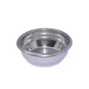 The ECM C619900105 58mm 2-Cup Filter Basket, a small, round stainless steel basket with a shiny surface, is displayed against a plain white background. © 2025 1st-line.com