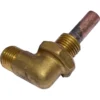 The ECM P2040 Boiler Elbow Fitting 1/4 is a brass, threaded 90-degree pipe elbow with an attached copper segment, designed for connecting plumbing pipes in boiler systems. © 2025 1st-line.com