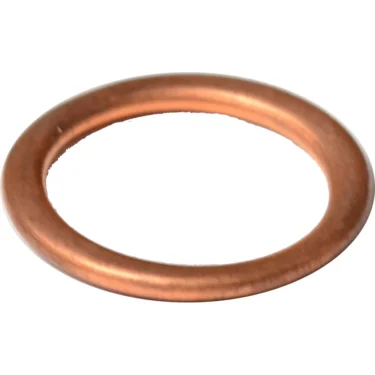 The ECM P2049 Vacuum Breaker Valve Copper Gasket 1/4 is a flat, circular copper gasket with a smooth finish, photographed on a white background—perfect for vacuum breaker valve assemblies. © 2025 1st-line.com