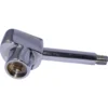 The ECM R000002145 E61 Grouphead Lever is a chrome-plated metal handle with a threaded end, featuring a cylindrical design with a wider section and small holes for E61 grouphead installation. © 2025 1st-line.com