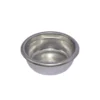The Elektra 00066035 58mm 2-Cup Filter Basket is made of stainless steel with small holes at the bottom, designed for use in espresso machines. It is empty and displayed against a plain white background. © 2025 1st-line.com