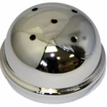 The Elektra 00146021 Chrome Dome is a shiny, dome-shaped air freshener or deodorizer with several small holes on top, set in a circular base. © 2025 1st-line.com