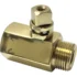 The Elektra 00150019 Brass Steam Valve is a right-angle, hexagonal valve with a male threaded end and a top adjustable screw for flow control. © 2025 1st-line.com