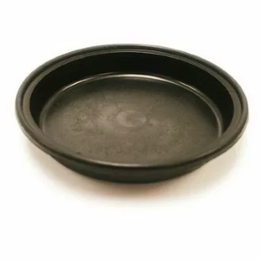 The Elektra 00157035 Plastic Drip Tray is a round, shallow drip tray with a smooth black surface, shown on a white background. © 2025 1st-line.com