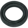 The Elektra 00173035 Lower Piston W Gasket is a black rubber, circular gasket with a smooth surface and a central hole, displayed against a white background. © 2025 1st-line.com