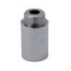 The Elektra 00526021 Spacer for Portafilter is a shiny, cylindrical metal part with threaded top and smooth lower section, designed for connecting portafilter components. © 2025 1st-line.com