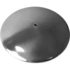 The Elektra 00600021 Chrome Water Tank Cover features a round, flat, brushed metallic disc with a central hole that subtly reflects light—ideal for finishing your water tank. © 2025 1st-line.com