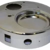 The Elektra 00603021 Base is a shiny, circular chrome component with 3 holes and a slightly raised center, designed for Semiautomatica machines built before 2005. © 2025 1st-line.com