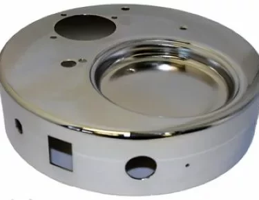 The Elektra 00603021 Base is a shiny, circular chrome component with 3 holes and a slightly raised center, designed for Semiautomatica machines built before 2005. © 2025 1st-line.com