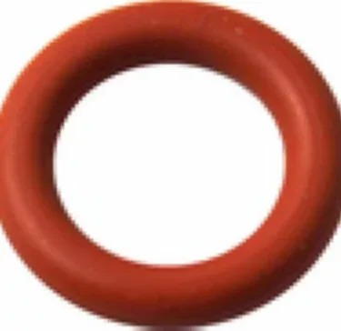 The Elektra 00708035 Heating Element O-ring is a red, circular rubber gasket with a smooth surface, displayed on a white background. © 2025 1st-line.com