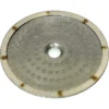 The Elektra 01208035 Shower / Dispersion Screen is a flat, circular metal mesh filter with a small central hole, edge reinforcement via evenly spaced weld marks, and shown from above on a white background. © 2025 1st-line.com
