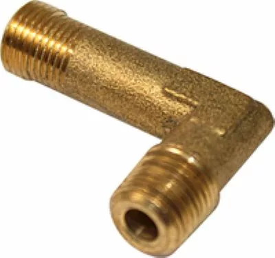 The Elektra 01248035 Manifold Fitting is a brass 90-degree elbow with threaded male ends, perfect for connecting two pipes at a right angle. © 2025 1st-line.com