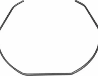 The Elektra 01304035 Portafilter Spring is a thin black metal wire, irregularly octagonal with two short upturned ends, made for Elektra espresso machines. © 2025 1st-line.com