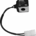 The Elektra 01950059 Solenoid Valve Coil is black and silver with a label showing specs and certification marks. It features two black wires and a white plastic connector at the end. © 2025 1st-line.com