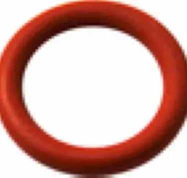 The Elektra 01960035 Heating Element O-ring is a solid red rubber gasket with a smooth surface, compatible with Elektra 01960035 heating elements, and shown against a white background. © 2025 1st-line.com