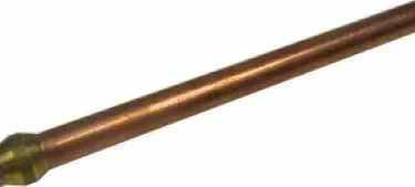The Elektra 02355014 Injector Pipe is a copper pipe featuring a hexagonal brass fitting on one end, displayed against a white background. © 2025 1st-line.com