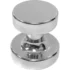 The Elektra 02881015 Aluminum Double Sided 49/58mm Espresso Coffee Tamper features a sleek, shiny cylindrical design with a round top and bottom connected by a narrow stem, and a smooth, reflective finish for an elegant look. © 2025 1st-line.com