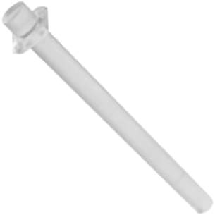 The Elektra 03337014 Light Guide is a transparent plastic tube with a flared, flat base and a narrow cylindrical body, shown diagonally against a white background. © 2025 1st-line.com