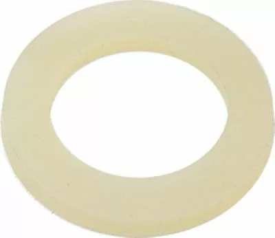 The Elektra 03377003 Cartridge Gasket is a beige or off-white flat rubber washer with a circular shape and center hole, commonly used for plumbing or sealing connections. © 2025 1st-line.com