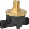 The Elektra 03506034 Regeneration Valve is designed for controlling fluid flow in plumbing systems, featuring brass and black plastic construction with threaded connectors on the top and sides. © 2025 1st-line.com
