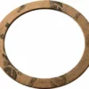 The Fiorenzato A1200033 Paper Gasket Thickness for Basket is a thin, circular brown gasket with a large center hole and thickness markings on the outer ring. © 2025 1st-line.com