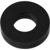 The Fiorenzato A1200155 Seal Washer (15.5x7.5x4mm) is a black, flat, round washer with a central hole for Fiorenzato commercial models, shown from above on a white background. © 2025 1st-line.com