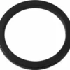 The Fiorenzato A1200157 Rubber Gasket for Brew Group 75x53x5.5 is a circular, flat, black sealing ring with a large central hole, shown from above on a white background. © 2025 1st-line.com