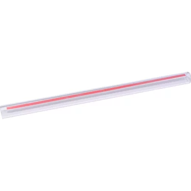 The Fiorenzato A1400008 Glass level indicator is a transparent plastic ruler with a red central line and measurement markings along the edge, displayed against a white background. © 2025 1st-line.com