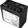 The Fiorenzato A1500082 220V Electronic Box for Ducale 2 Group Lever Electronic is a black rectangular module with multiple metal prongs and a side diagram, designed for use in electrical control systems. © 2025 1st-line.com