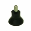 The Fiorenzato A1600025 Foot/Leg is a black rubber leveling foot with a conical base and metal threaded stud, ideal for adjusting height or stabilizing furniture and equipment. © 2025 1st-line.com