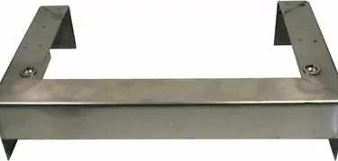 The Fiorenzato A1800177 Frame - Lower is a rectangular stainless steel support with four short legs, designed for use under the drip tray of Bricoletta/Volante machines. Shown on a plain white background. © 2025 1st-line.com