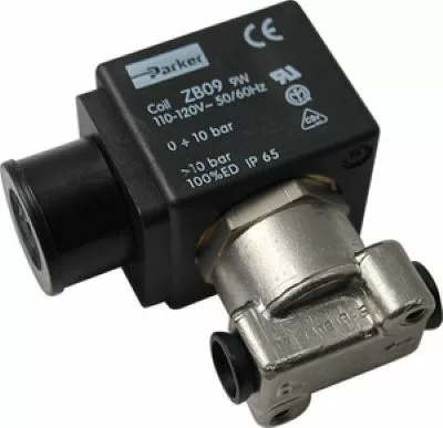 The Fiorenzato A1900037 2-Ways Solenoid Valve Pass Gr. 110/120 60 is designed for precise fluid control, featuring reliable operation similar to Parker models with a durable build for industrial applications. © 2025 1st-line.com
