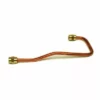 The Fiorenzato A2000122 Pipe for Flowmeter is a bent copper pipe with brass fittings on both ends, shown against a white background. © 2025 1st-line.com