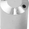 The Fiorenzato A2200054 Steam Wand Tip - 2 hole - Bricoletta / Volante is a shiny, cylindrical metal tip with a flat top featuring two small circular holes near the edge. © 2025 1st-line.com