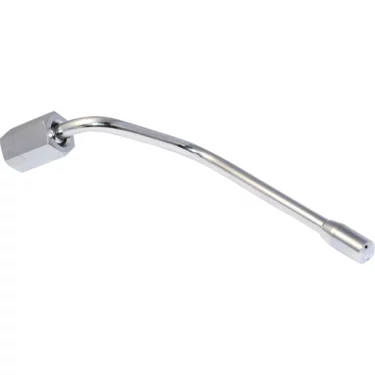 The Fiorenzato A2200076 360 degree steam wand for Briccoletta features a bent, chrome-plated design and hexagonal connector, offering smooth rotation for effortless use. © 2025 1st-line.com