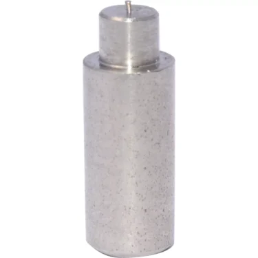 The Fiorenzato A3200003 Feeding Pawl is a smooth, metallic cylindrical part with a smaller cylinder on top and a central protruding pin. © 2025 1st-line.com