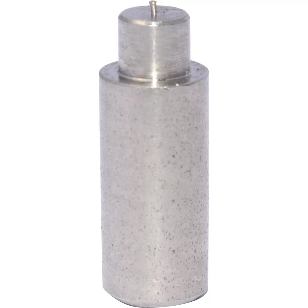 The Fiorenzato A3200003 Feeding Pawl is a smooth, metallic cylindrical part with a smaller cylinder on top and a central protruding pin. © 2025 1st-line.com