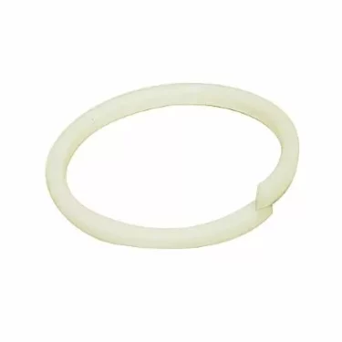 The Fiorenzato Gasket O-ring A1200190 is a white, circular plastic ring with a small gap, similar to a split washer, displayed on a plain white background. © 2025 1st-line.com
