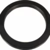 The Futurmat Portafilter Gasket - Futurmat FS176 is a black, flat, circular washer with a hollow center, shown from above on a white background. © 2025 1st-line.com