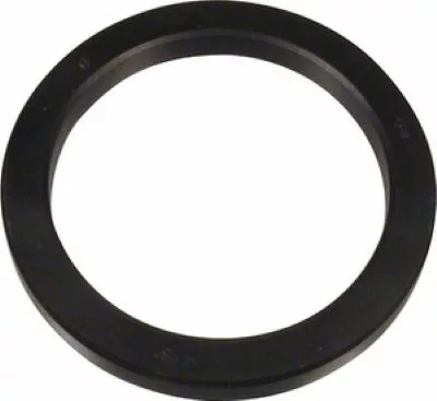 The Futurmat Portafilter Gasket - Futurmat FS176 is a black, flat, circular washer with a hollow center, shown from above on a white background. © 2025 1st-line.com