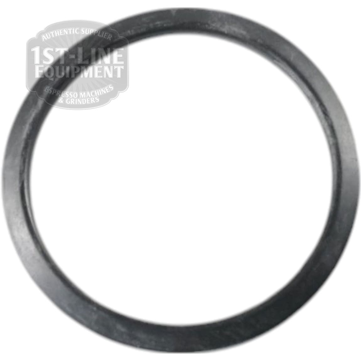 The Grimac P109 Portafilter O-Ring for La Pavoni lever models is a flat, circular metal gasket compatible with the Grimac P109 portafilter, featuring a smooth outer edge and a beveled inner edge, shown against a white background. © 2025 1st-line.com