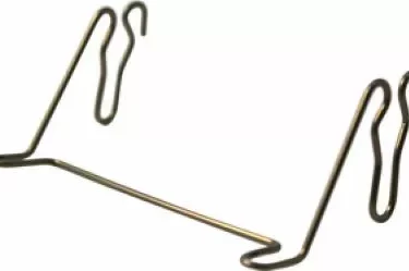 The Grimac Wire Support for Pump - La Valentina is a metal wire stand with a simple, foldable design and angled arms with curved hooks to support small items upright. © 2025 1st-line.com