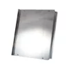 The Isomac 000777 Top Cover - Tea is a rectangular, shiny metal sheet with raised edges and four small holes near each corner, shown isolated on a white background. © 2025 1st-line.com