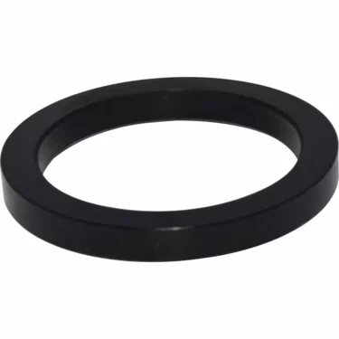 The Isomac 351030 Venus Grouphead Gasket (2012-current) is a black, flat, circular gasket with a smooth surface, shown on a white background. © 2025 1st-line.com